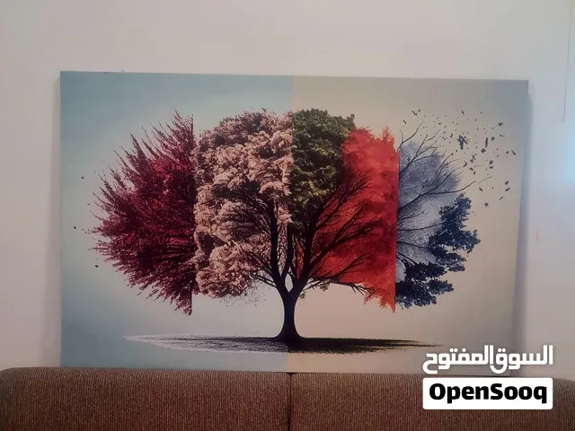 لوحة جدارية كبيرة (140×90) جديدة شجرة الفصول الأربعة