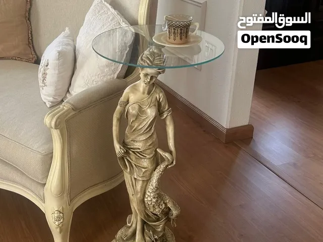 تمثال الحاملة الاوزة باللون العاجي الفاخر ارتفاع 86 سم مصنوع من العظم الصناعي الريزن عالي الجودة