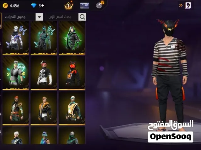 حساب فري فاير مليئ سكانت مشحن بويا باسات للبيع