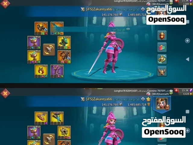حساب ممتاز وقوي لوردس موبايل تي 5 نخبة اهداء جواهر ربط جيميل