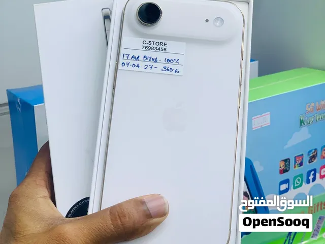 iPhone 17 Air - 512 GB - All Awesome piece with box - warranty 7/4/27
