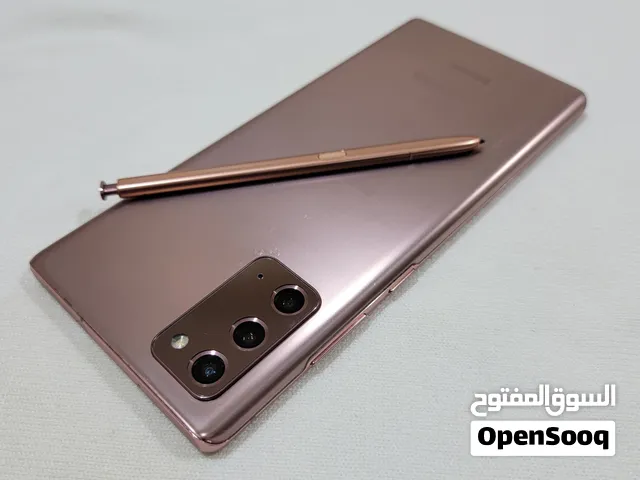 عررطة بلونه البرونزي وبقلمه الوكاله للتحكم عن بُعد جلاكسي Note 20 5G Verizon أمريكي وكاله فااخر
