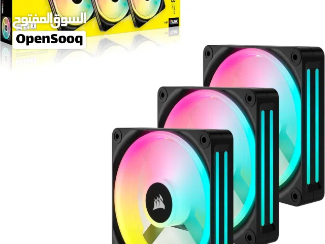 Corsair iCUE LINK QX120 RGB 120mm PWM PC Fans 3 Pack  Starter Kit with iCUE LINK System Hub
