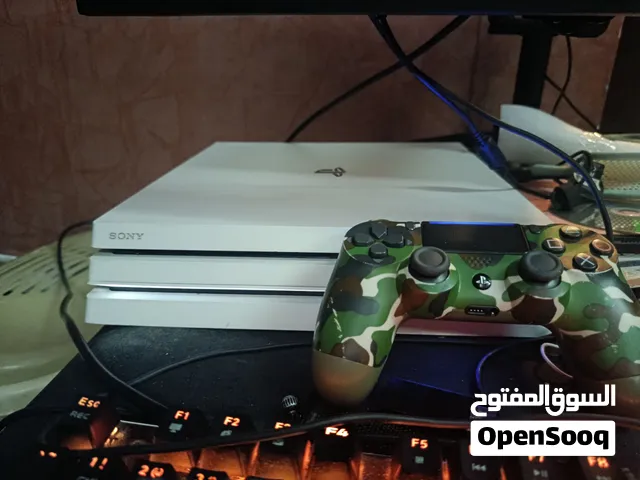 ps4 pro jailbroken سوني 4 ابيض نظيف مهكر وجاهز وفيه ssd