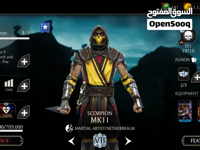 حساب مورتال كومبات موبايل