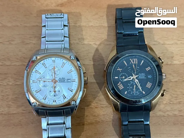 ساعتان ALBA أصلية رجالي – Chronograph – ستانلس ستيل – بحالة جيدة جداً