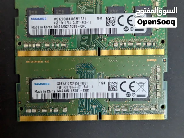 Samsung ram 4*2 نضيف جدا  2400