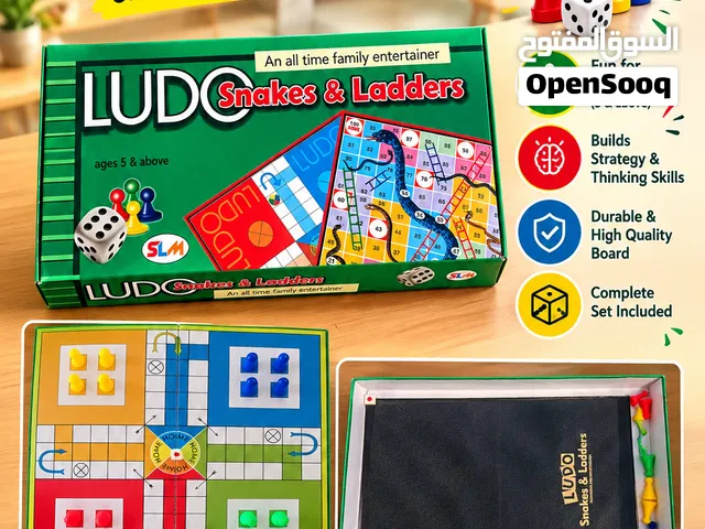 Ludo & Snakes & Ladders Foldable Board Game — Complete Family Set