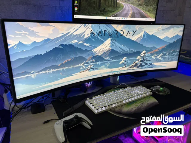 شاشة سامسونجqled 49 انش، على الضمان ،شارنها اوبن بوكس 4k
