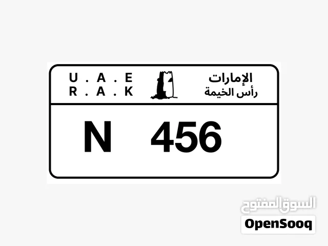 # RAK VIP Plate 456 – 3-Digit Number for Sale