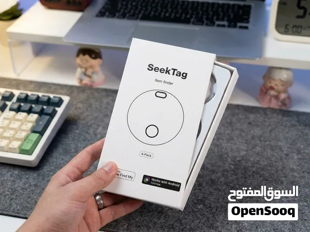 طقم أجهزة تتبع ذكية SeekTag (4 قطع) - متوافقة مع Apple Find My لحماية مفاتيحك وحقائبك