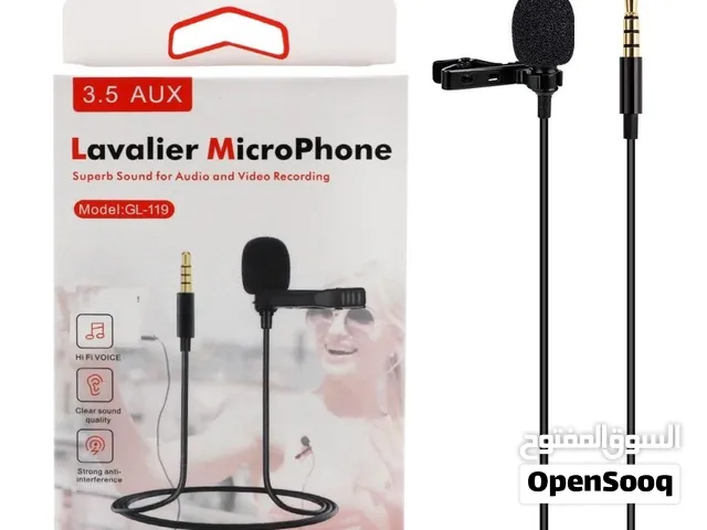 ميكروفون لافالير صوت واضح وجودة عالية ميكروفون صغير احترافي بتوصيل 3.5mm AUX