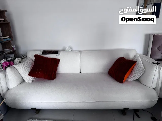 ANETTA 3 SEATER SOFA - WHITE