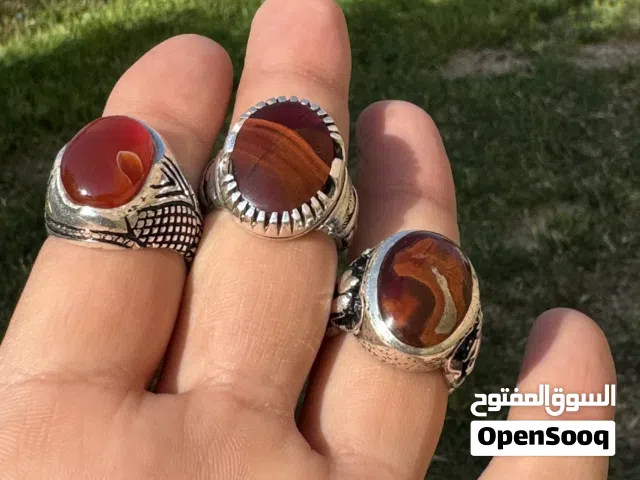 خواتم رجالية مختلفه احجار اصلية وصاياغات ثقيله بحرينية