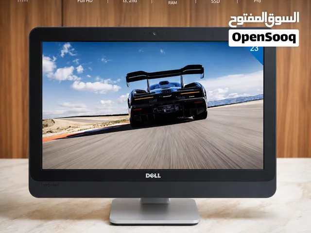 كمبيوتر ديل بشاشة 23-انش مدمجة مع الحاسب سريع جدا مع هارد SSD اصلي مناسب لجميع الاعمال