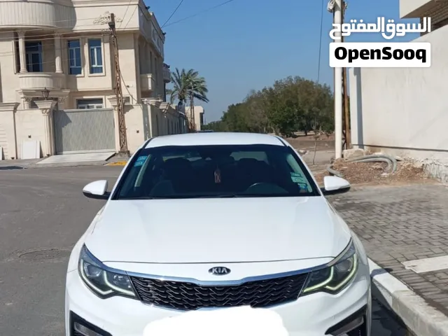 كيا اوبتيما وارد امريكي 2019 ابيض صدفي سياره جديده استخدام شخصي ماشيه 93 ميل رقم بغداد بسمي