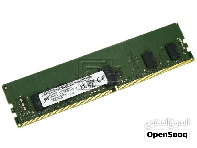 متوفر 2 رام الرام: 8GB DDR4 (Micron) سرعة 3200 اسمياً،