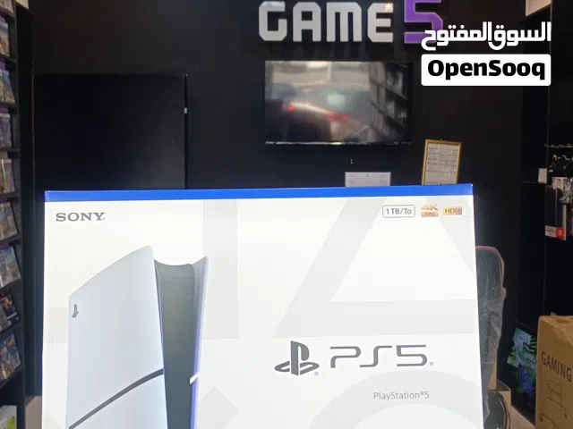 للبيع بلايستيشن 5 سليم (النسخة CD) بضمان سنة - جديد بالكرتون  PlayStation 5 Slim (DISC version)