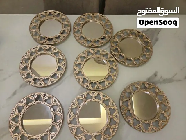 8 مرايا أنيقة للحائط دائرية باللون الفضي - Elegant mirrors