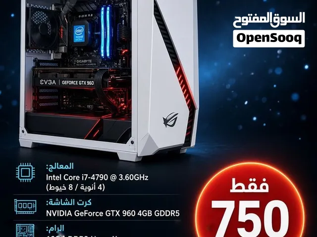 PC Gaming i7-4790 + GTX 960 4GB + RAM     16GB + كيبورد وماوس السعر قابل للتفاوض
