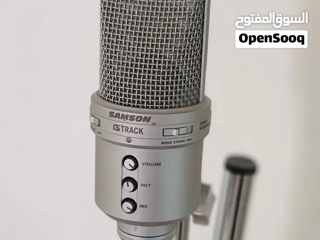 ميكروفون USB - Samson G-Track مع كرت صوت داخلي + Pop Filter + ستاند Ahuja DGN