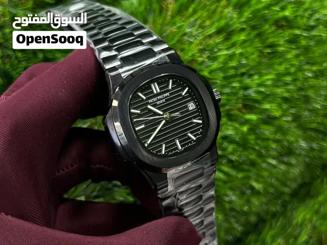 Patek Philippe Nautilus Men's Watch – Black Dial  Stainless Steel Bracelet  Date Display