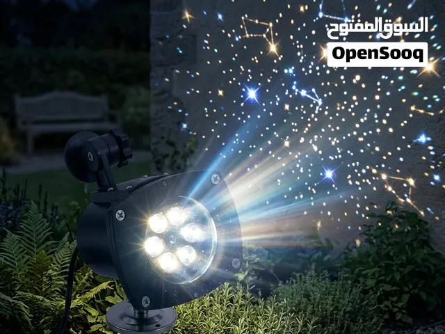 جهاز إسقاط ضوء النجوم والتأثيرات للحدائق والمنازل (LED Light Projector) مع شرائح متعددة