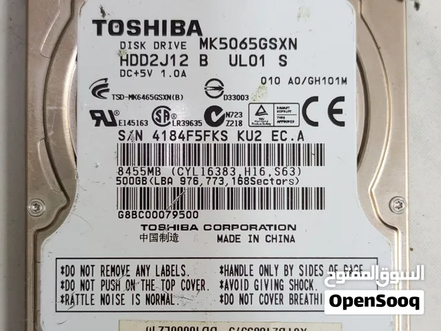Toshiba MK5065GSXN  Capacity: 500GB   SATA interface   2.5-inch laptop HDD