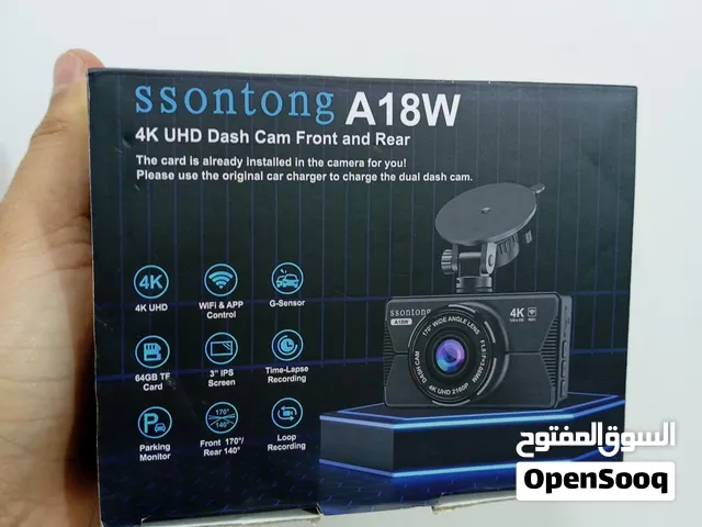 كاميرا سيارة ssontong A18W دقة 4K أمامية وخلفية مع واي فاي وحماية وقوف.