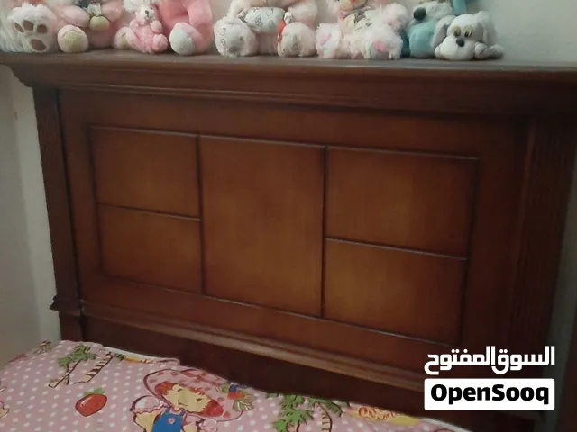 سرير خشب بنى متر و 20 سم