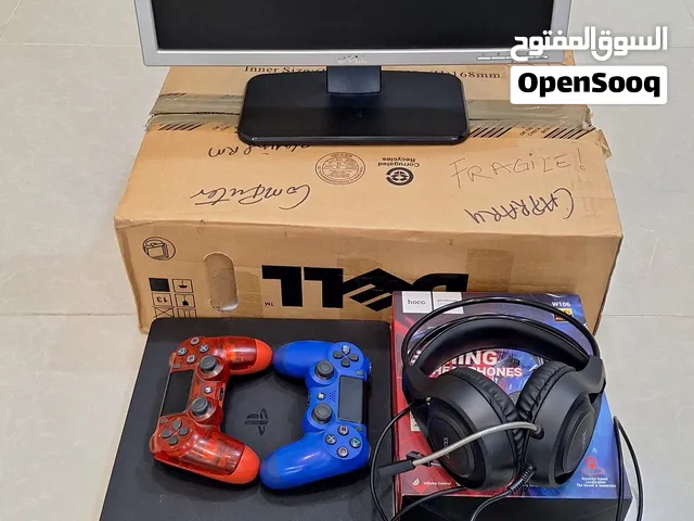 للبيع بلاستيشن 4 سلم + شاشة ديل + قيرين اصلي + سماعات