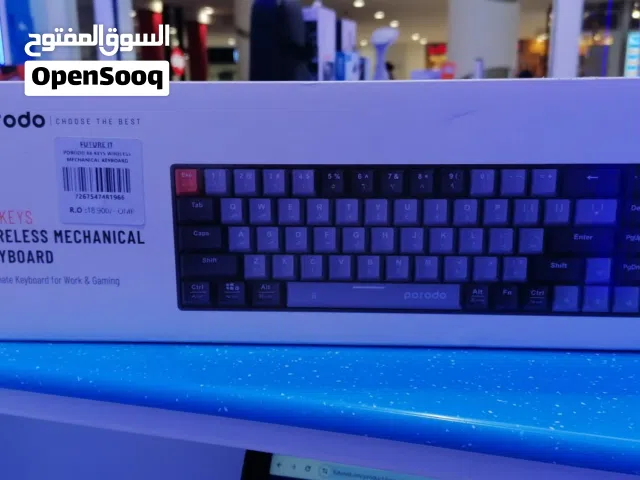 Porodo PD MCOKB GY 68-Keys Bluetooth Mechanical Keyboard   لوحة مفاتيح ميكانيكية بلوتوث من بورودو