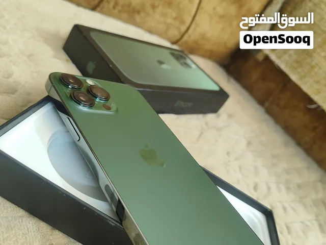 ايفون 13 برو ماكس ذاكرة 256  نموذج M لون زيتوني مميز الجهاز السعر 600 الف قفل