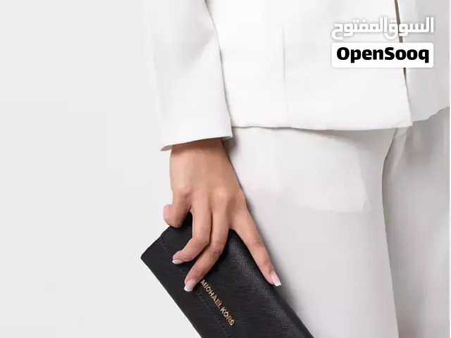 Micheal Kors Jet Set Travel Leather Tri Fold Wallet جزدان مايكل كورس نسائي من اميركا جلد اصلي