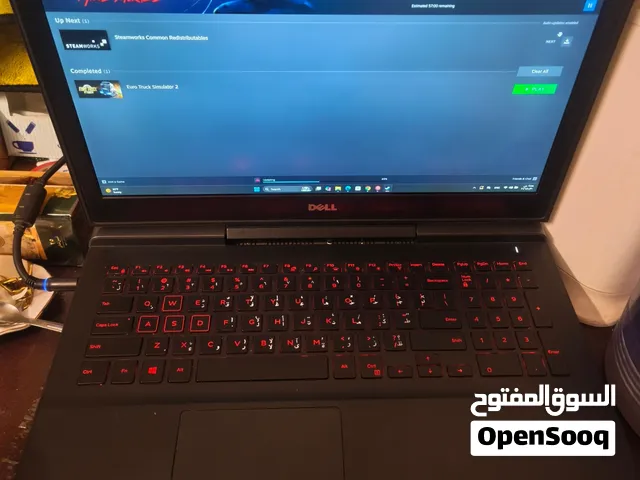 لابتوب للبيع dell inspiron 15 7000 موصفات  i7 7HQ رام 16 ddr4 كرت الشاشه خارجي GTX 1050Ti كرت الشاشه