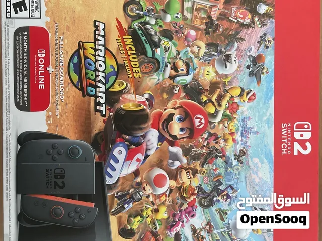 Nintendo switch 2 mario kart world جديد بالكرتون ليس مستعمل