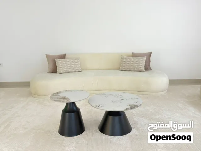 Modern curved sofas 2 piece  with table