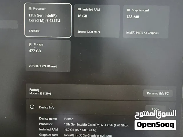 متوفر لابتوب i7 الجيل 13