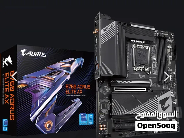 مذربورد   B760 AORUS ELITE AX ddr5 ومعالج i5 13400f