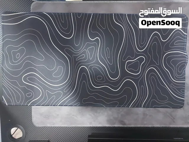 ماوس باد Gaming أسود بخطوط بيضاء – 60×30 سم