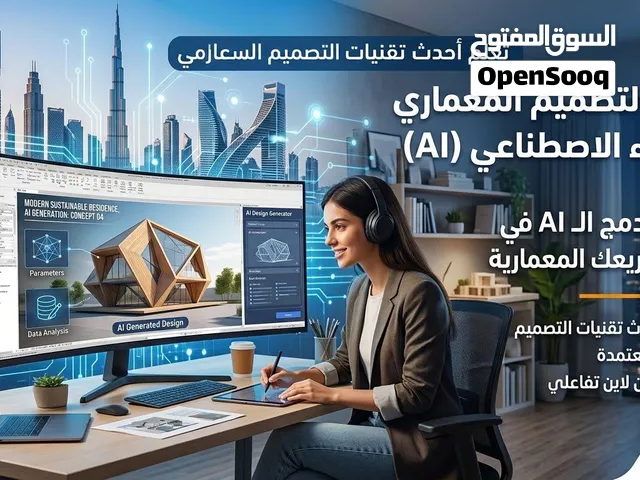 احترف التصميم المعماري بالذكاء الاصطناعي (AI)  دورة أونلاين تفاعلية