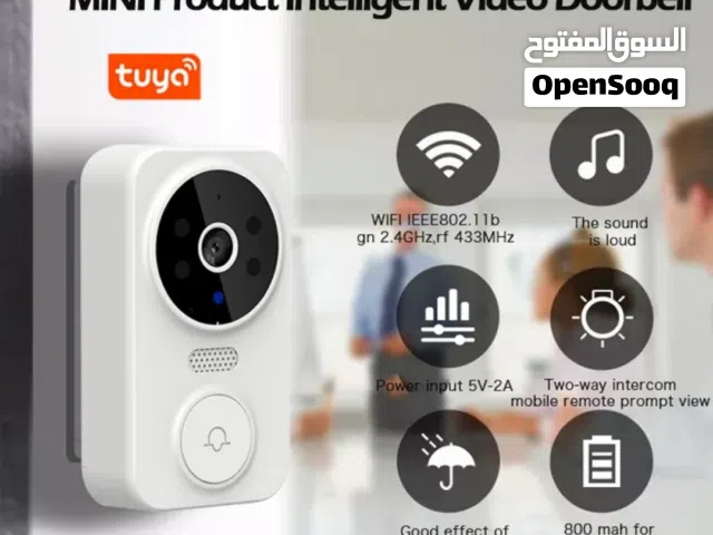 جهاز الجرس الذكي من شركة wistino     تكدر تشوف و تحجي مع طارق الباب عبرر WiFi لا تاخذ هم الشحن
