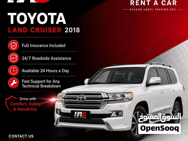 تويوتا لاند كروزر VXR 2018  للإيجار الشهري