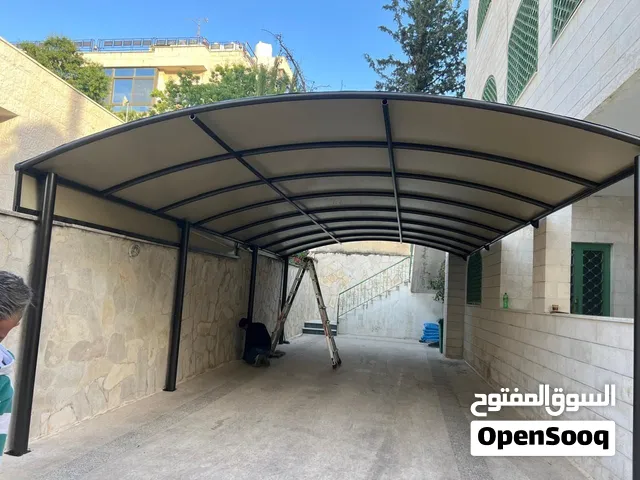 مظلات سيارات قوسية للكراجات المنزلية والمواقف العامة