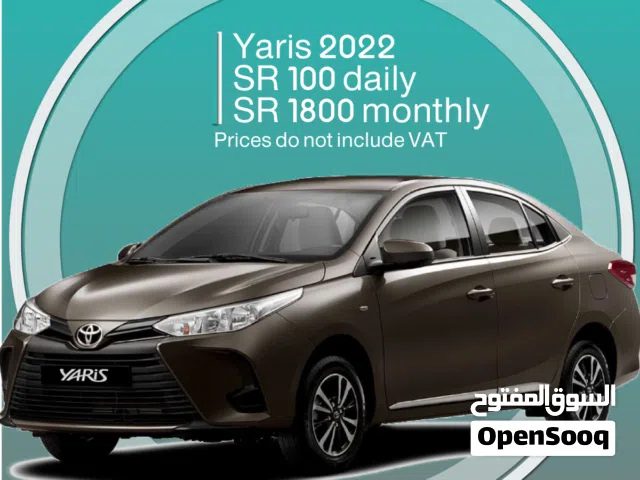 Toyota Yaris 2022 for rent in Dammam - Free delivery for monthly rental