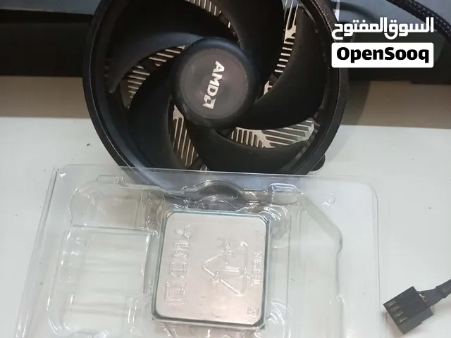 معالج Amd R5 2600 و المروحه مع المبرد يلي معو