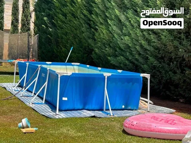 بركة انتكس مستعمل مع كامل عدتهامقاس 4.5 متر  عرض 2.20  عمق 84 سم فلتر شبك طواشه ارضيات لباد مرقوعه