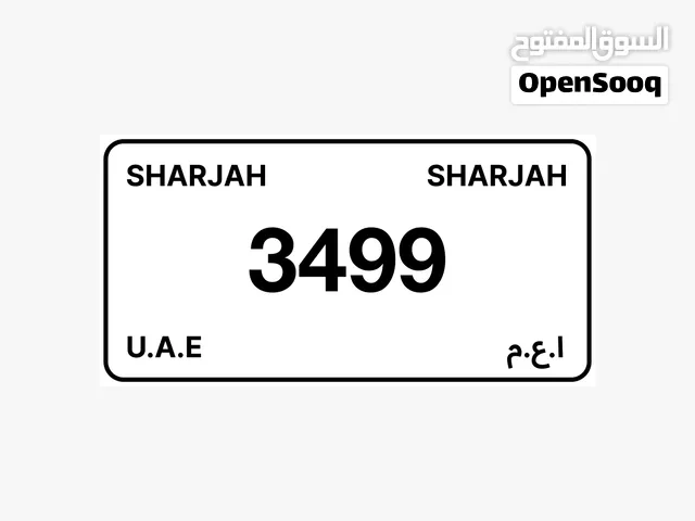 VIP NUMBER PLATE SHARJAH 4 DIGIT NUMBER