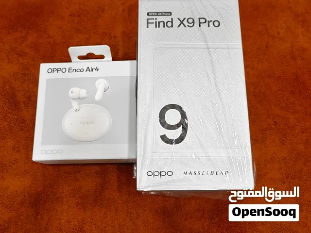 oppo find X9 pro ضمان وكالة العراق رام 16 ذاكرة 512 ويا سماعة بلوتوث هدية