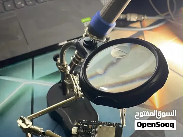 محطة لحام وتكبير متكاملة (اليد الثالثة + كاوية بقوة 60W + عدسة LED مضيئة)